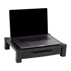 Mind Reader Monitor Stand Riser with Drawer Storage, Black (DRPLMONST-BLK)