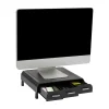 Mind Reader Monitor Stand and Desktop Organizer with 3 Storage Drawers, Black (MONSTA3D-BLK)