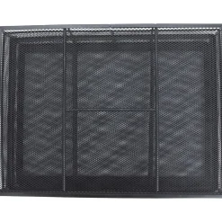 Mind Reader Monitor Stand Laptop Riser with Storage Drawer, Black (2TDMESHY-BLK)