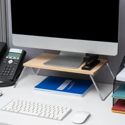 Mind Reader Monitor Stand and Laptop Riser, Brown (MODMONSTA-BRN)