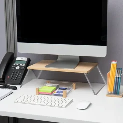 Mind Reader Monitor Stand and Laptop Riser, Brown (MODMONSTA-BRN)