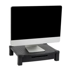 Mind Reader Monitor Stand Riser with Storage Drawer, Black (DRPLMONST-BLK)