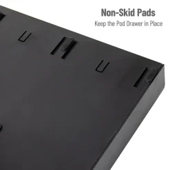 Mind Reader Plastic Coffee Pod Drawer 14 Compartment Condiment Organizer Set, 36 Pod Capacity, Black (CMB02-BLK)