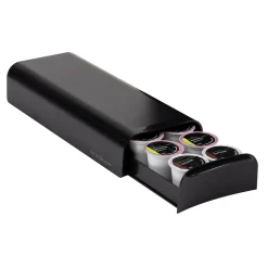 Mind Reader Plastic Coffee Pod Storage Drawer For 12-14 Capacity, Black (TRY03-BLK)