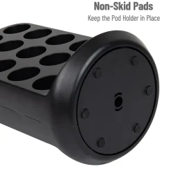 Mind Reader Plastic Coffee Pod Carousel Countertop Organizer, 30 Pod Capacity, Black (CRS02-BLK)