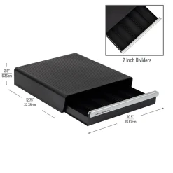 Mind Reader Plastic Coffee Pod Drawer Countertop Organizer, 30 Pod Capacity, Black (TRY30-BLK)