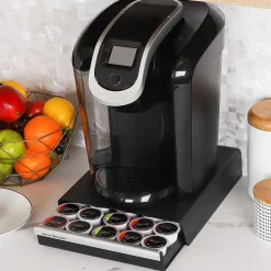 Mind Reader Plastic Coffee Pod Drawer Countertop Organizer, 30 Pod Capacity, Black (TRY30-BLK)