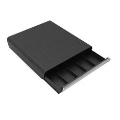 Mind Reader Plastic Coffee Pod Drawer Countertop Organizer, 30 Pod Capacity, Black (TRY30-BLK)