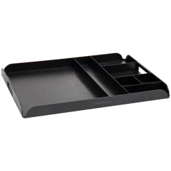 Mind Reader Plastic 7-Compartment Countertop Coffee Organizer Tray, Black (KEUTRAY-BLK)
