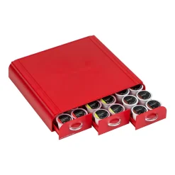Mind Reader Plastic Single Serve Coffee Pod Storage Drawer, 36 Pod Capacity, Red (TRAY6-RED)