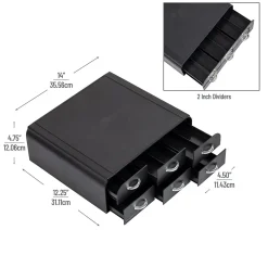 Mind Reader Plastic 2-Tier 6-Drawer Coffee Pod Storage Drawer, 72 Pod Capacity, Black (TRY6PC-BLK)