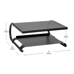 Mind Reader 2-Tier Adjustable Ventilated Monitor Stand, Black (MON2T-BLK)