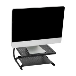 Mind Reader 2-Tier Adjustable Ventilated Monitor Stand, Black (MON2T-BLK)