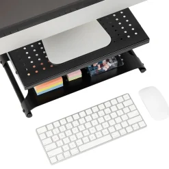 Mind Reader 2-Tier Adjustable Ventilated Monitor Stand, Black (MON2T-BLK)