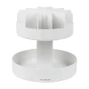 Mind Reader 2-Tier Plastic Lazy Susan Coffee Countertop Organizer, White (SNACKCAR-WHT)
