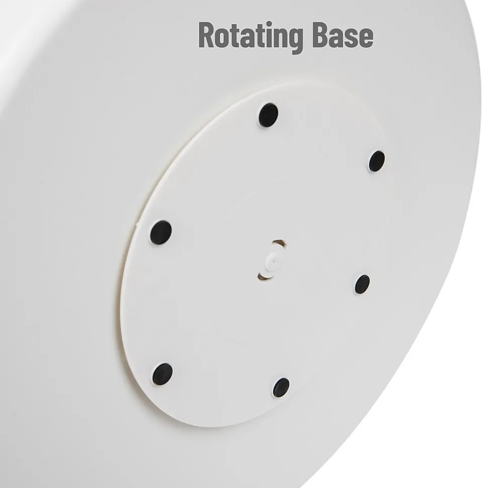 Mind Reader 2-Tier Plastic Lazy Susan Coffee Countertop Organizer, White (SNACKCAR-WHT)