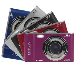 Minolta 44 MP/2.7K Quad HD Digital Camera with 16x Digital Zoom, Magenta (MND20-M)