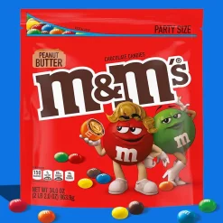 M&M's Party Size Peanut Butter Milk Chocolate Candy Pieces, 34 oz. (MMM55085)
