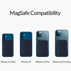 MOFT Snap-on Phone Stand and Wallet for iPhone 12 and 13 Series, Oxford Blue (MS007MS-1-BU2021)