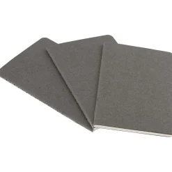 Moleskine Cahier Journal, Set of 3, Pocket, Ruled, Pebble Grey, Soft Cover, 3-1/2" x 5-1/2"