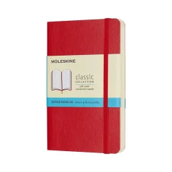 Moleskine Classic Professional Notebook, 3.5" x 5.5", Wide Ruled, 96 Sheets, Scarlet Red (854597)