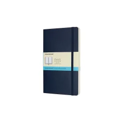 Moleskine Classic Soft Cover Notebook, 5" x 8.25", Sapphire Blue (854764XX)