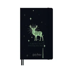 Moleskine Harry Potter Expecto Patronum Limited Edition Notebook, 5" x 8.25", Narrow-Ruled, Blue/Teal (LEHP23QP060)