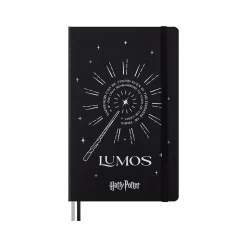 Moleskine Harry Potter Lumos Limited Edition Notebook, 5" x 8.25", Narrow-Ruled, Black/White (LEHP23QP060LUM)