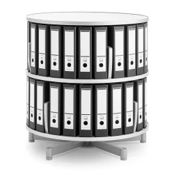 Moll Deluxe 2-Tier Binder & File Carousel Shelving, White (CL2-80)