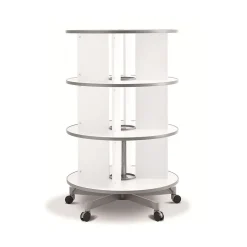 Moll® Rotary Three Tier Spin & File Binder Storage Carousel, White
