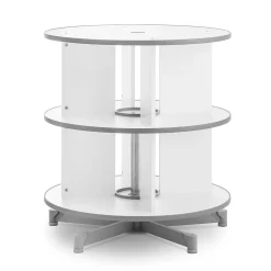 Moll® Rotary Two Tier Spin & File Binder Storage Carousel, White