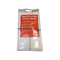 Monarch Brands Terry Cleaning Towels, 19" x 16", 12 Towels/Pack, 5/Pack (N030-W65B-5DZ)