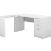 Monarch Specialties Inc. 60" L-Shaped Desk, White (I 7136)