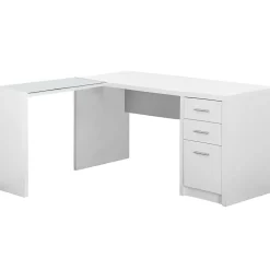 Monarch Specialties Inc. 60" L-Shaped Desk, White (I 7136)