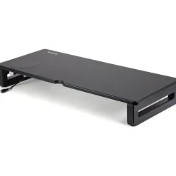 Monitor Riser Stand with Wireless Charging Pad - 15W Qi Charger for Phone - Height Adjustable Computer Monitor Riser for Desk