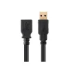 Monoprice 113751 6' USB 3.0 A to A Female Extension Cable, M/F, Black