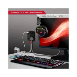 Monster 2-Outlet 4-USB Port Power Strip, 6', Black (2MNAC0327B0L2)