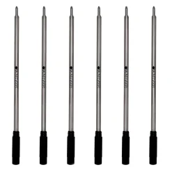 Monteverde Medium Ballpoint Refill For Cross Ballpoint Pens, 6/Pack, Black