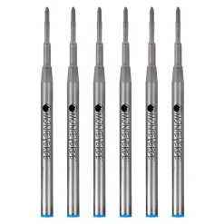 Monteverde® Medium Ballpoint Refill For Montblanc Ballpoint Pens, 6/Pack, Turquoise