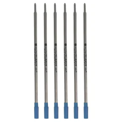 Monteverde® Medium Ballpoint Refill For Dupont Ballpoint Pens, 6/Pack, Blue