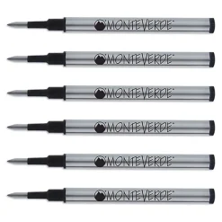 Monteverde® Mini Rollerball Refill For Mini Jewelria Pens, Black, 6/Pack