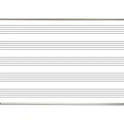 MooreCo Graphic Boards Porcelain Dry-Erase Whiteboard, Aluminum Frame, 8' x 4' (202AH-S1)
