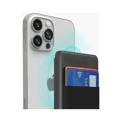 Mophie snap+ juice pack Magnetic Wireless Charger with Mini Wallet, 5000 mAh, Black (401108985)