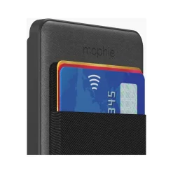 Mophie snap+ juice pack Magnetic Wireless Charger with Mini Wallet, 5000 mAh, Black (401108985)