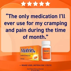 Motrin IB Ibuprofen Tablets, 200 mg, 2 Tablets/Packet, 50 Packets/Box (447419)