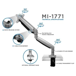 Mount it Display Stands Adjustable Monitor Arm, Up to 32