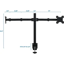 Mount-It! Adjustable Dual Monitor Arm Mount, Up To 32