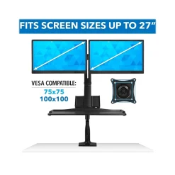 Mount-It! Adjustable Dual-Monitor Mount, Up to 27