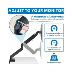 Mount-It! Adjustable Dual-Monitor Mount, Up to 35