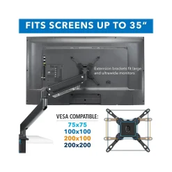 Mount-It! Adjustable Dual-Monitor Mount, Up to 35